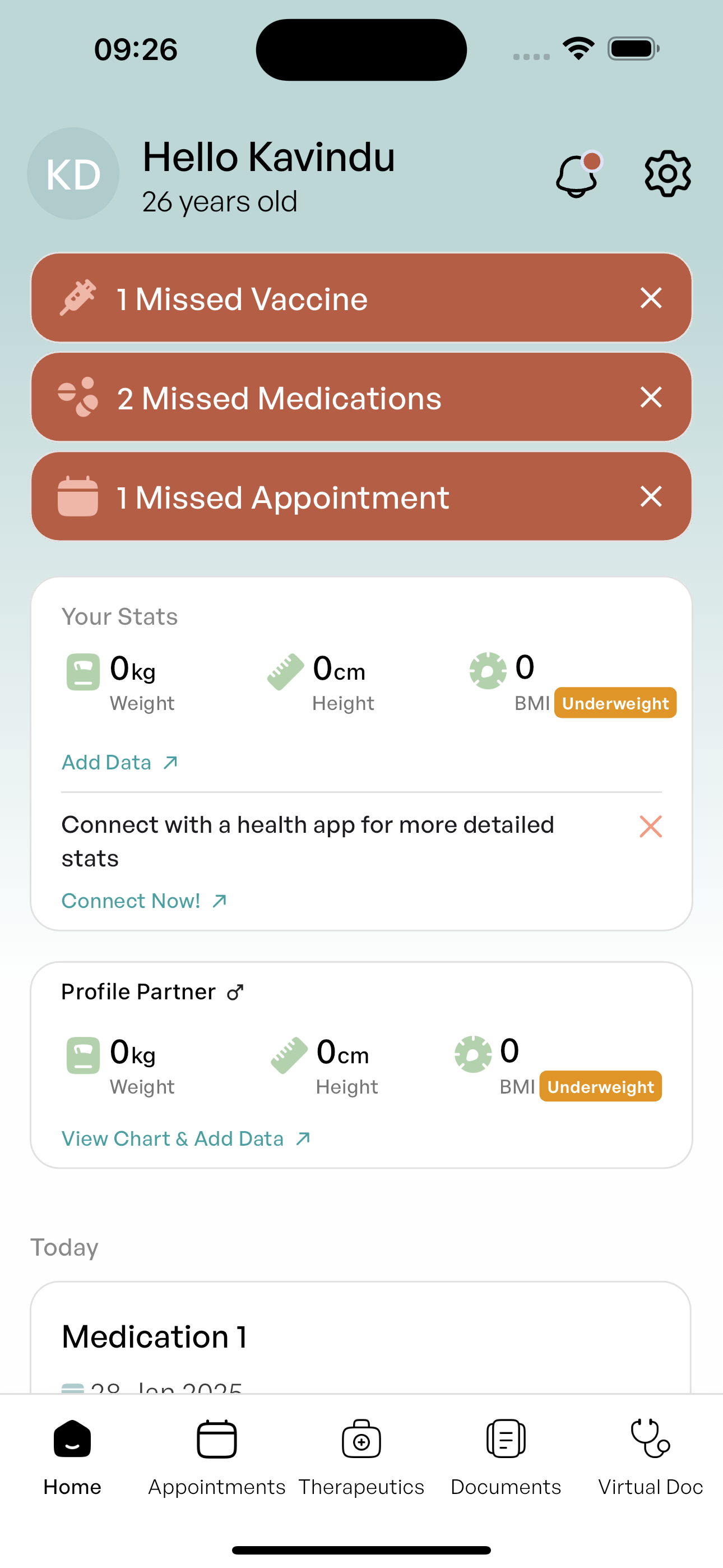 WizzHealth Screen 1
